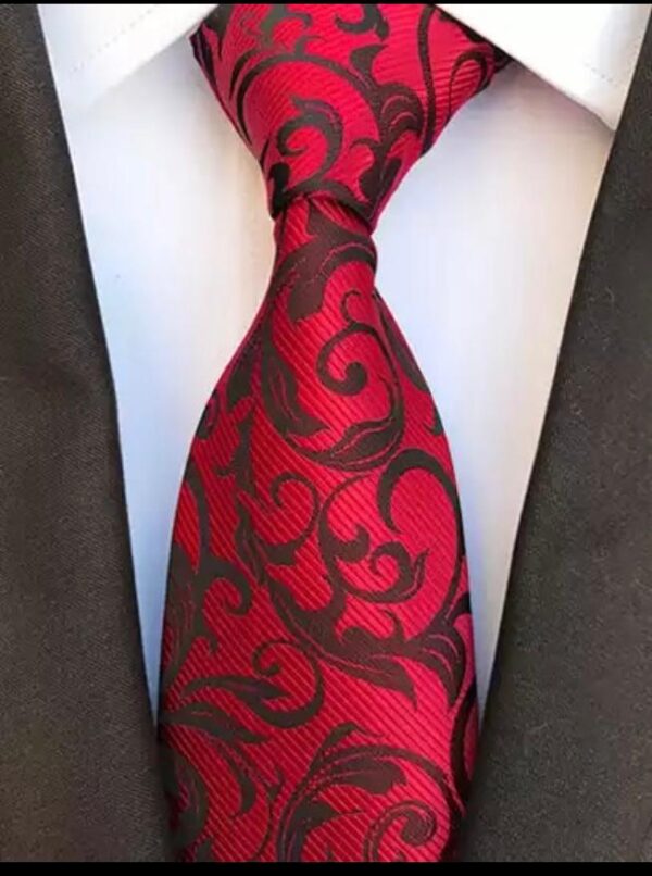 Red / Black Paisley Tie – LP Designs Australia