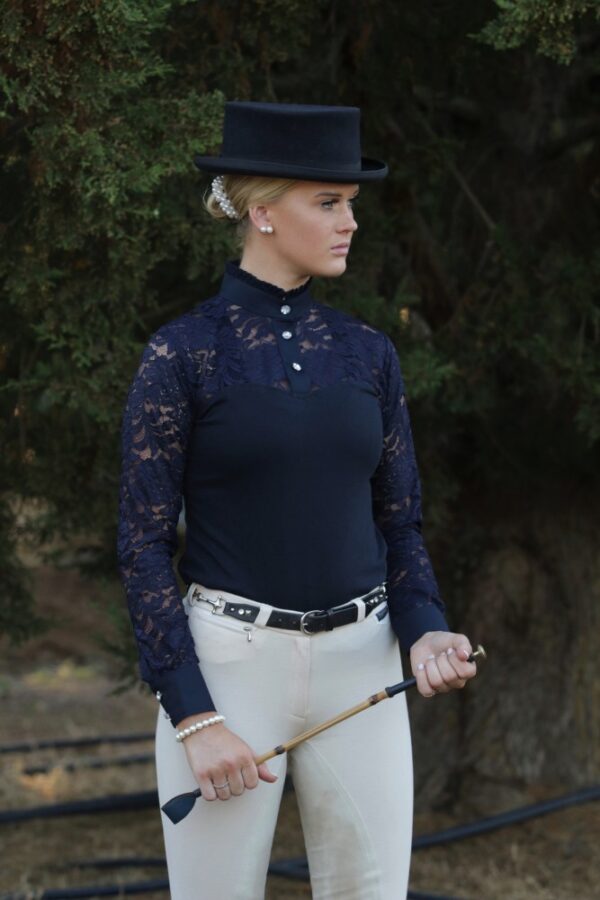 Highcollar Lace Longsleeve Shirt - Image 3