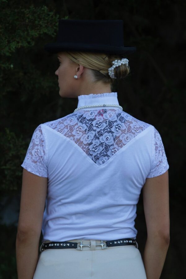 Highcollar Lace Shortsleeve Shirt - Image 4