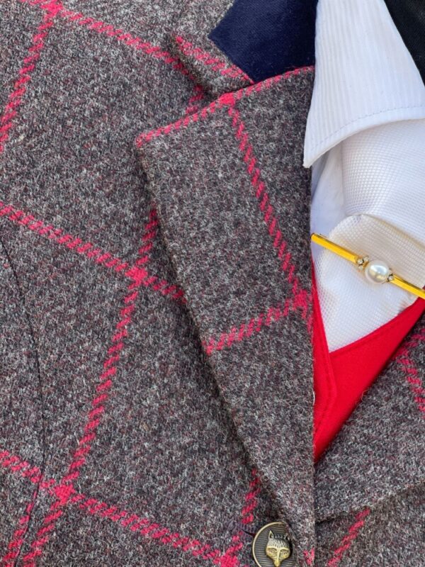 Grey Brown Tweed/Cherry Windowpane - Image 2