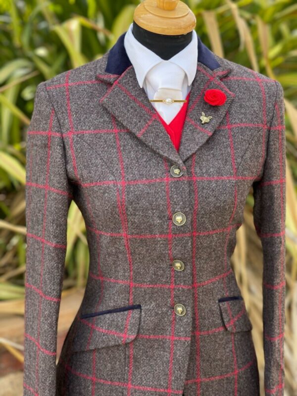 Grey Brown Tweed/Cherry Windowpane - Image 7