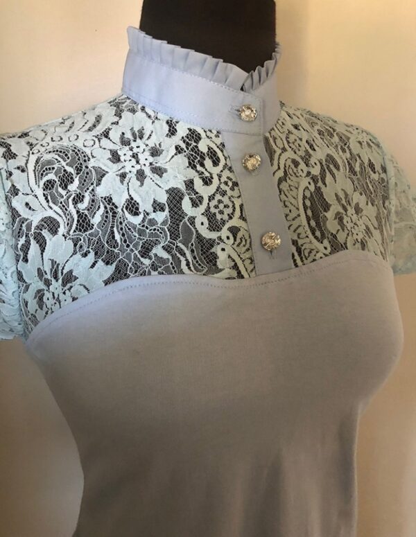 Highcollar Lace Shortsleeve Shirt - Image 10