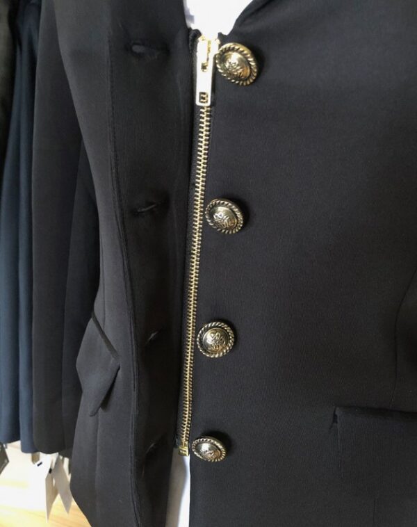 Black Stretch/Zip Button Closure - Image 2