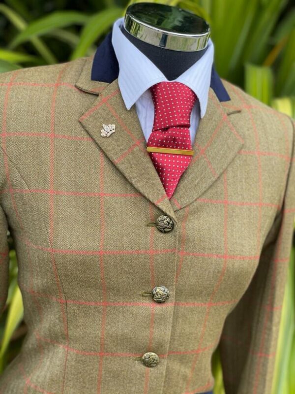 Olive Brown Tweed/Orange Windowpane (Sizes 8 & 10)