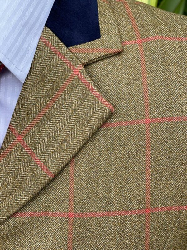 Olive Brown Tweed/Orange Windowpane (Sizes 8 & 10) - Image 4