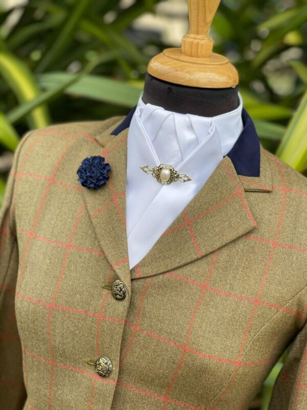 Olive Brown Tweed/Orange Windowpane (Sizes 8 & 10) - Image 2