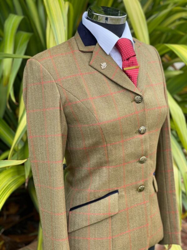 Olive Brown Tweed/Orange Windowpane (Sizes 8 & 10) - Image 3