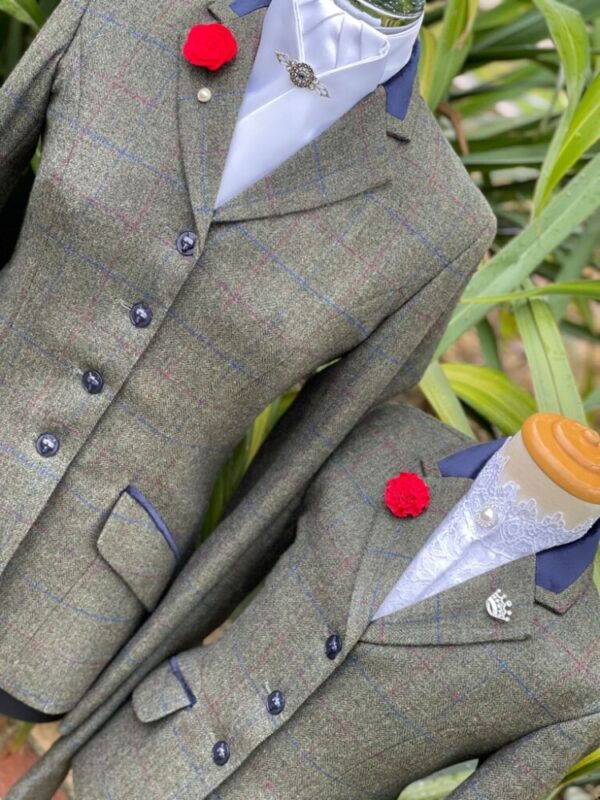 Childs Olive Tweed/Double Windowpane (Sizes 4 & 10) - Image 4