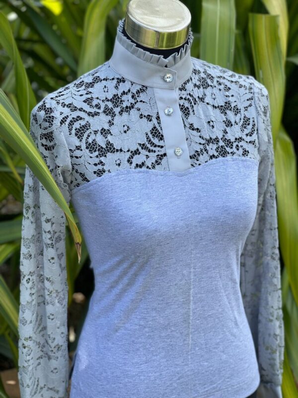 Highcollar Lace Longsleeve Shirt - Image 16