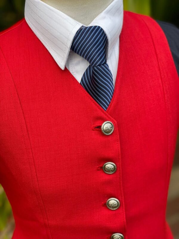 Red Classic Waistcoat - Image 2