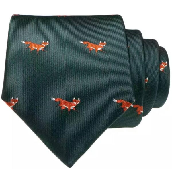 Green Fox  Design Tie - Image 2