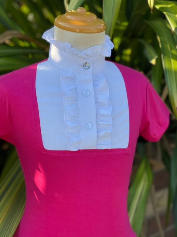 Childs Pink/White Ruffle Shirt