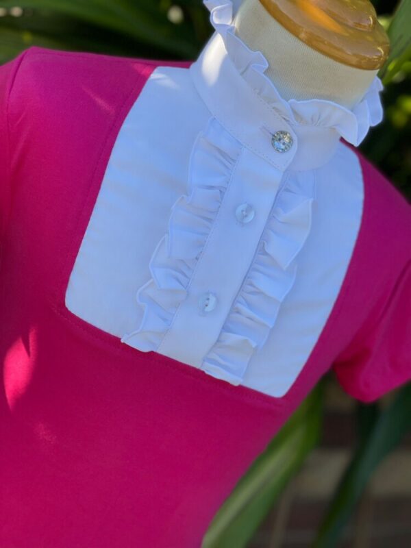 Childs Pink/White Ruffle Shirt - Image 2