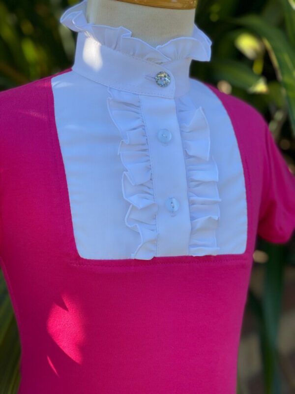 Childs Pink/White Ruffle Shirt - Image 3