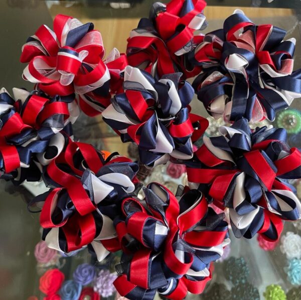 Navy/ Red/ White Scrunchie - Image 2