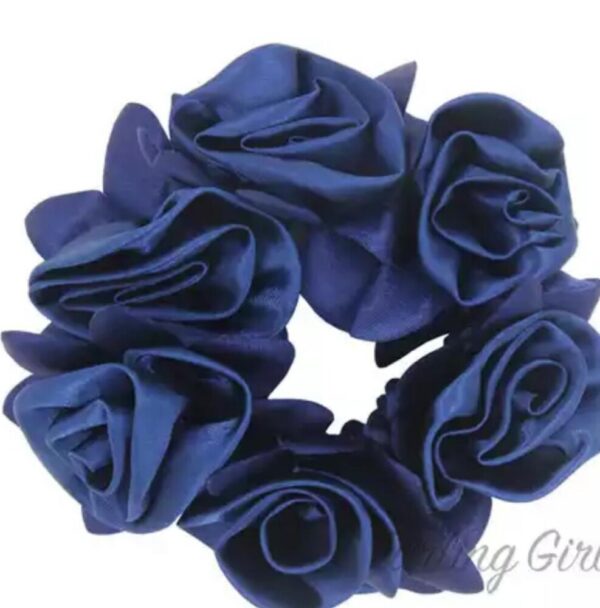 Navy Rose Hair Scruchie - Image 2