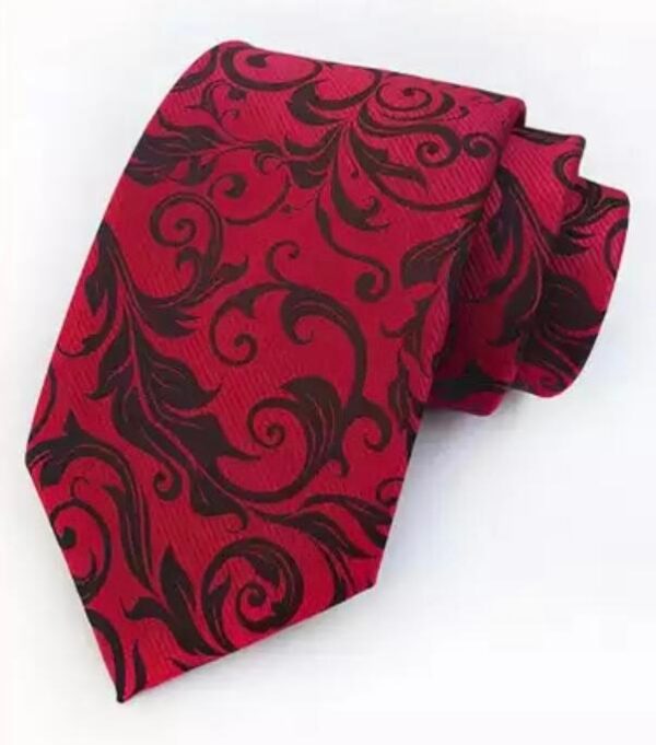 Red / Black Paisley Tie - Image 2