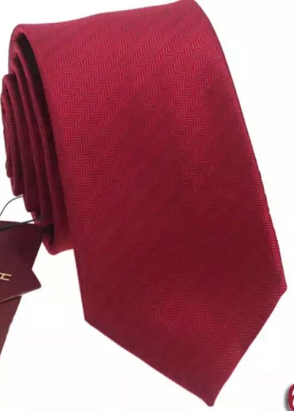 Red Herringbone Tie - Image 2