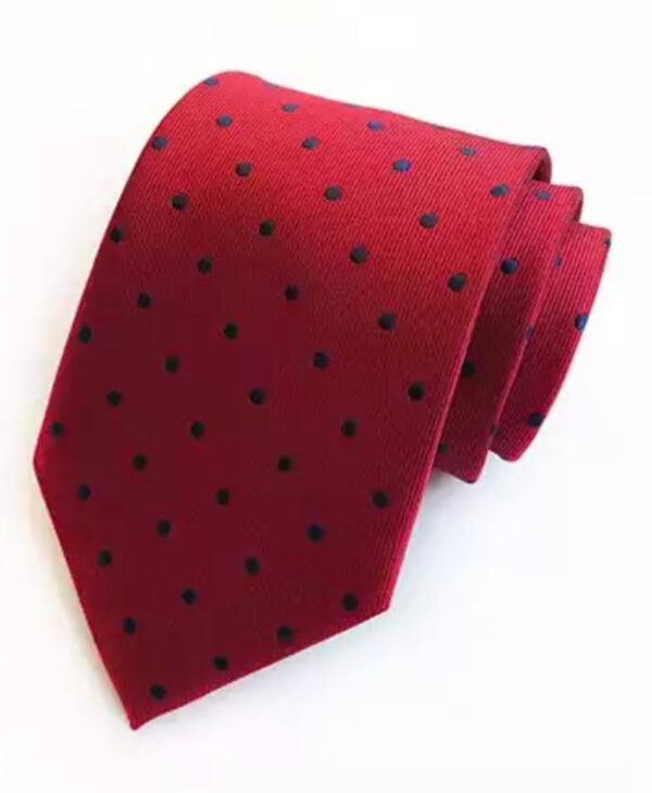 Red / Navy polka Dot Tie