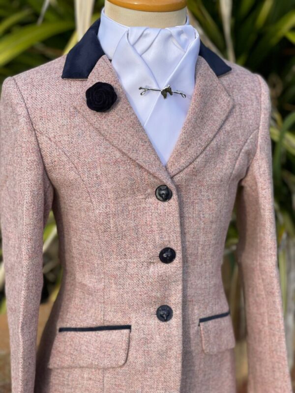 Childs Soft Pink Tweed/Velvet Trim