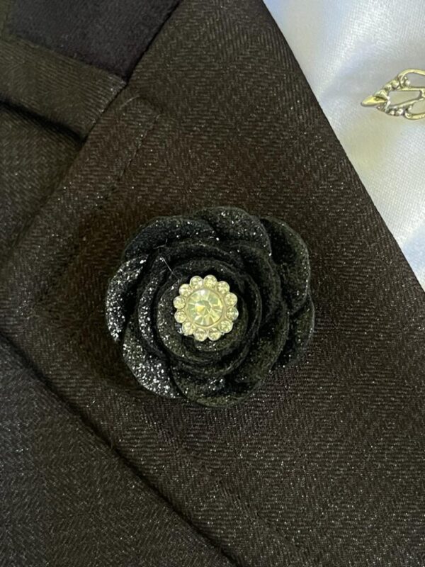 Black Shimmer Lapel Pin - Image 3