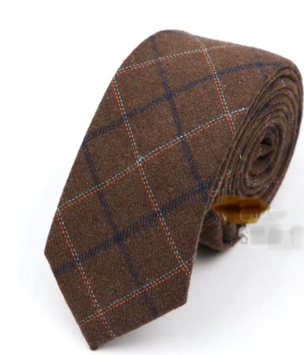 Brown Tweed Tie - Image 2