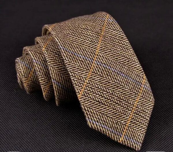 Brown Herringbone Tie - Image 3