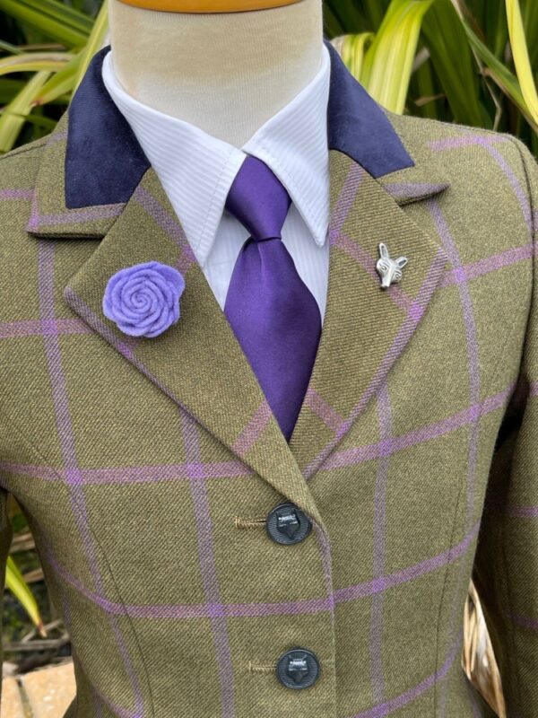 Childs Olive Tweed/Purple Windowpane - Image 4