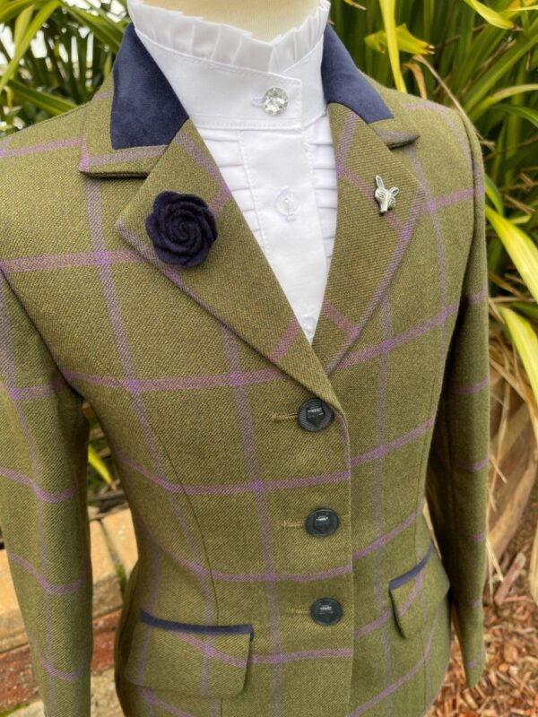 Childs Olive Tweed/Purple Windowpane - Image 2