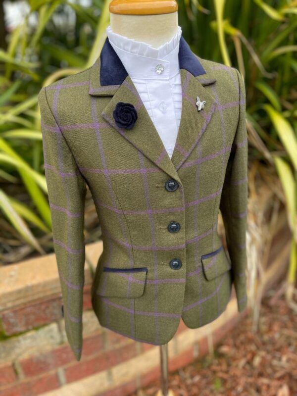 Childs Olive Tweed/Purple Windowpane - Image 3