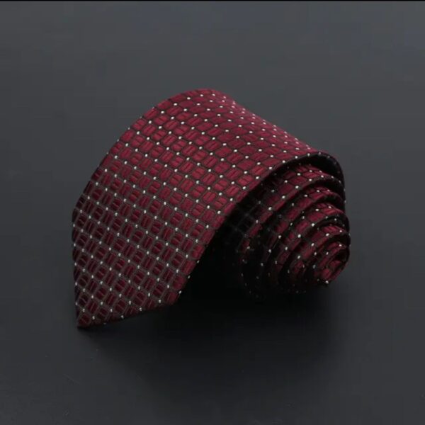 Maroon check Tie - Image 2