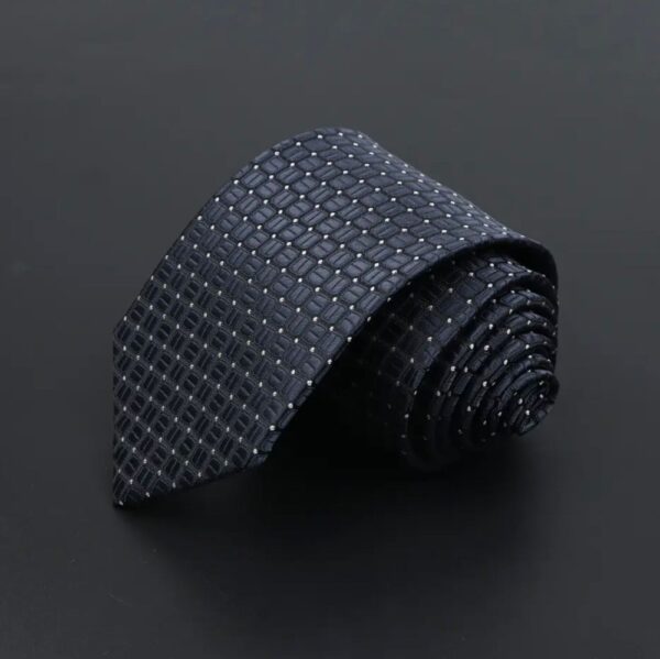 Grey check tie - Image 2