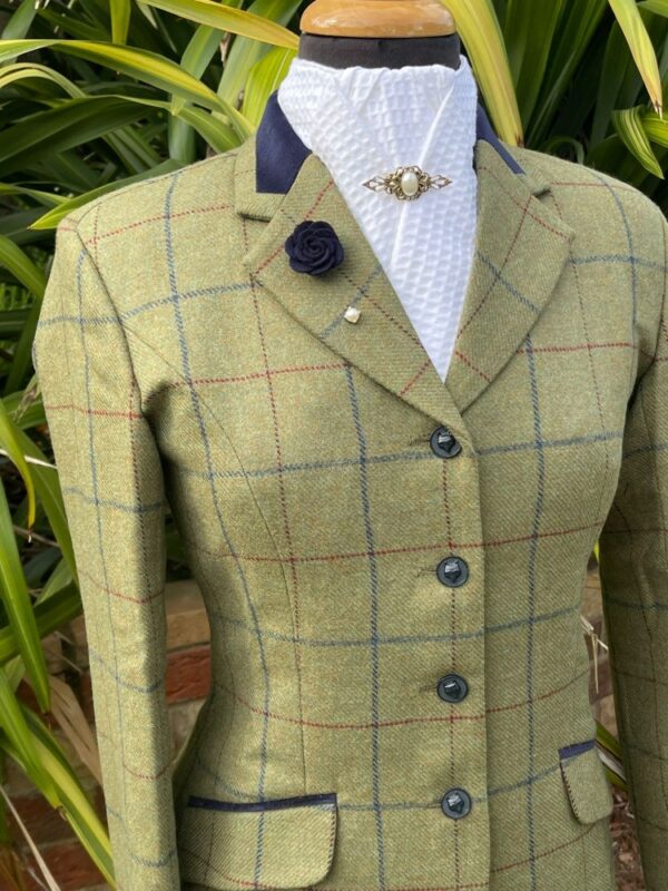 Hay-Green Tweed/Navy Red Overcheck - Image 3