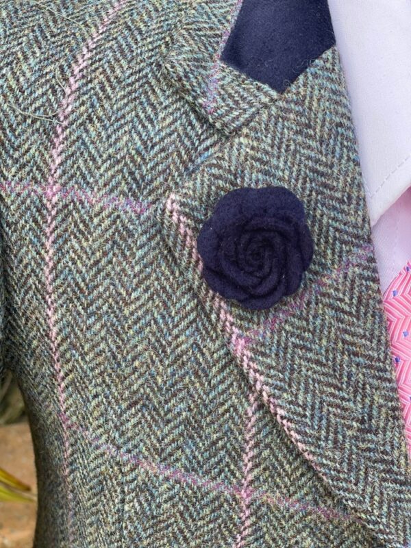 Childs Olive Grey Tweed/Lilac Overcheck (Sizes 4 & 6) - Image 2