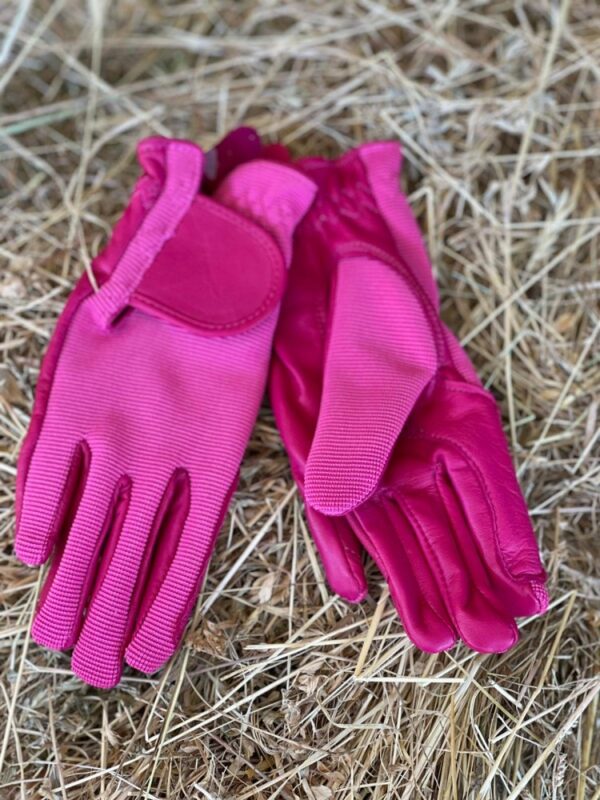 Childs Pink Mesh Gloves - Image 2