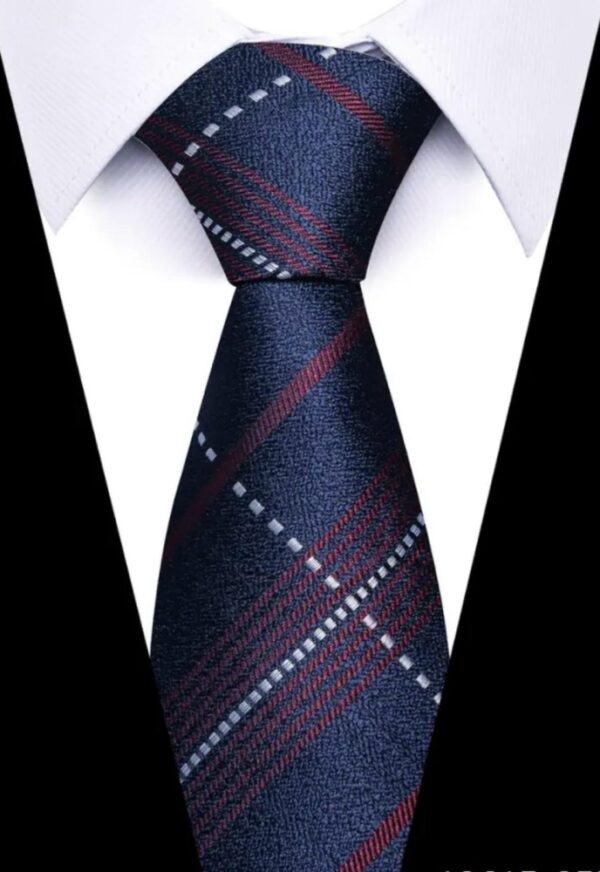 Navy / Red Plaid Tie - Image 4