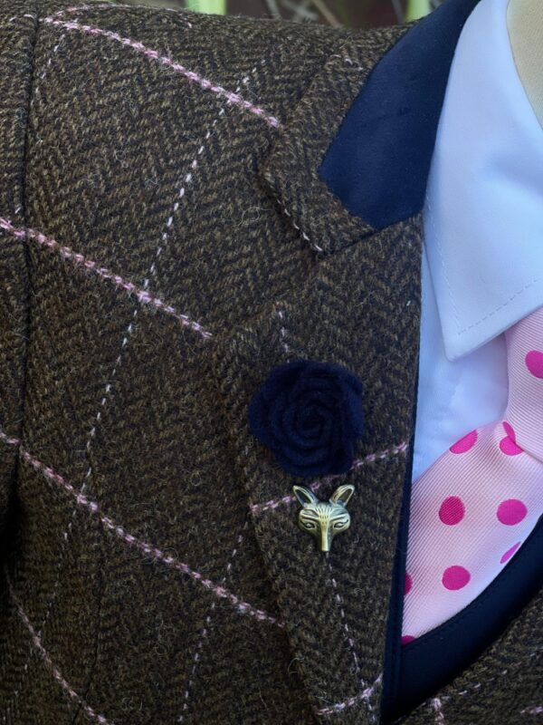 Childs Brown Tweed / Pink Overcheck - Image 2