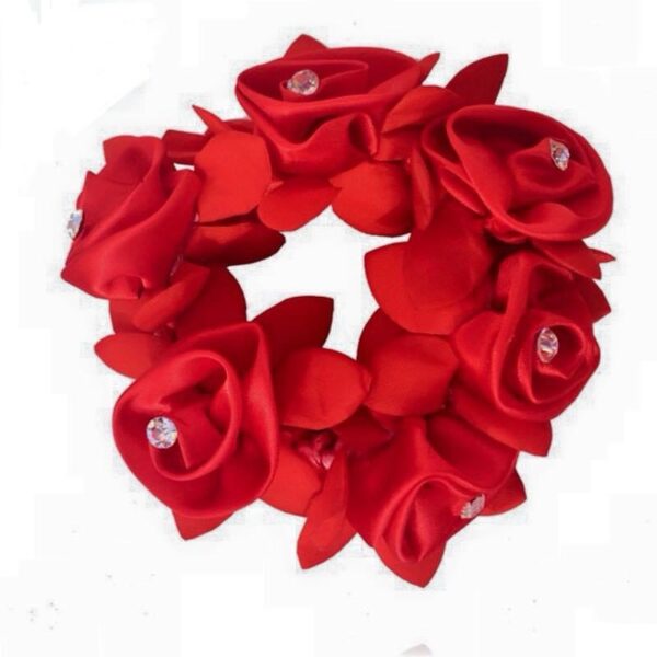 Red Rose/Crystal Hair Scrunchie