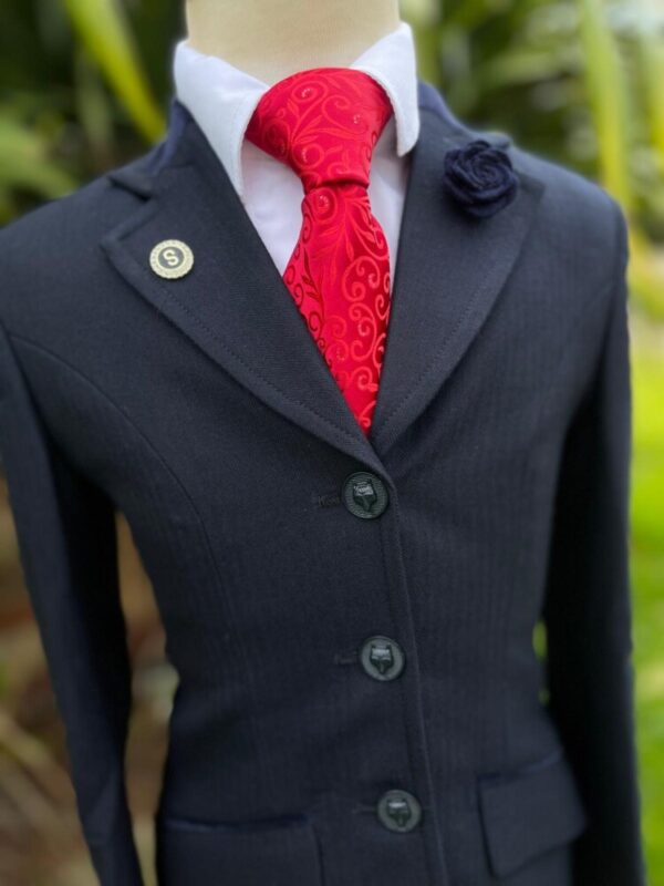 Childs English Navy Herringbone/Foxhead Buttons - Image 4