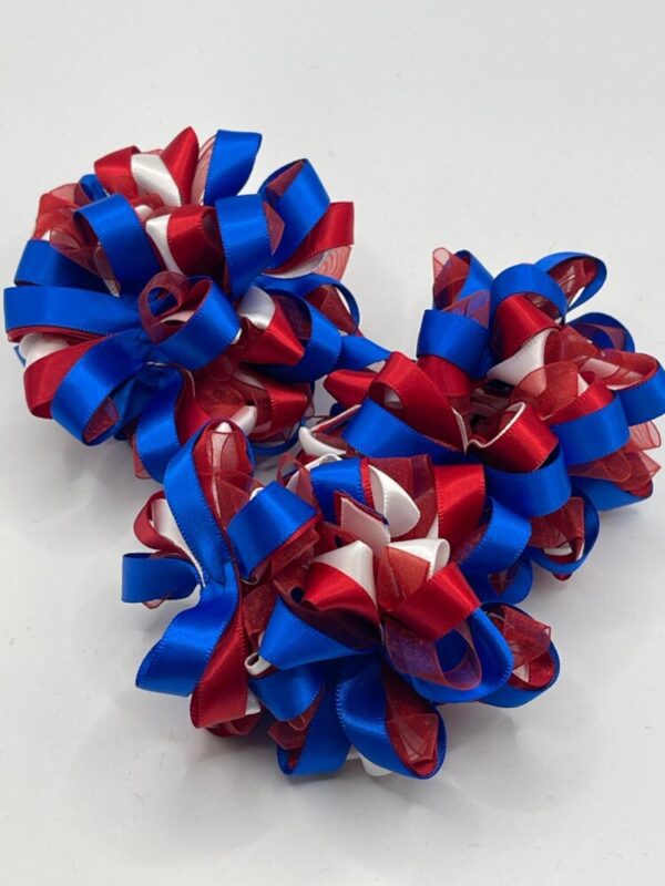 Royal, Red & White Hair Scrunchie