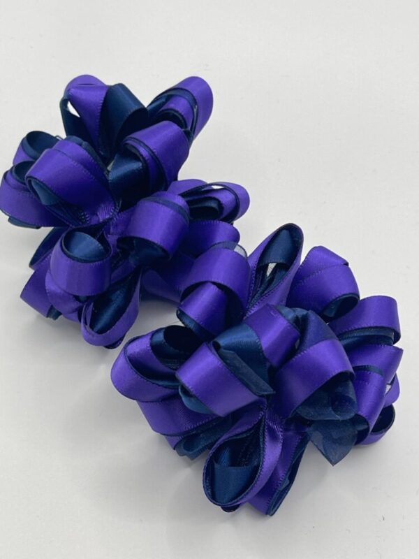 Navy & Purple Hair Scrunchie