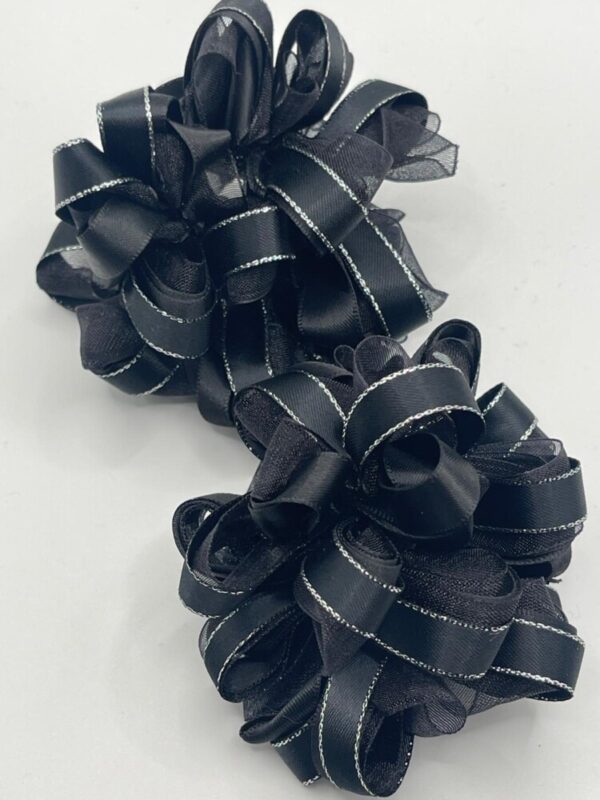 Black & Silver Hair Scrunchie